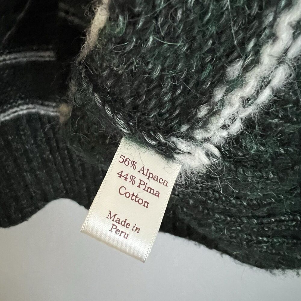 Christy Dawn Ingrid Turtle Neck Sweater Size XS / S Dark Green Alpaca Blend - Picture 6 of 6